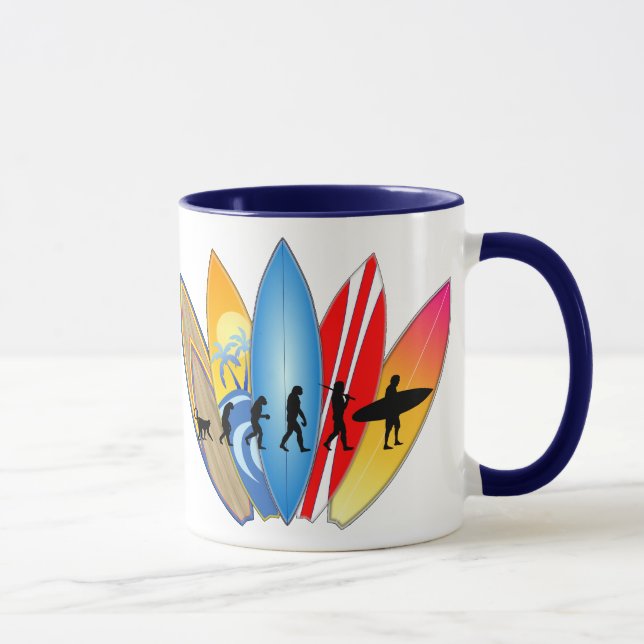 Caneca Evolução surfando (Direita)