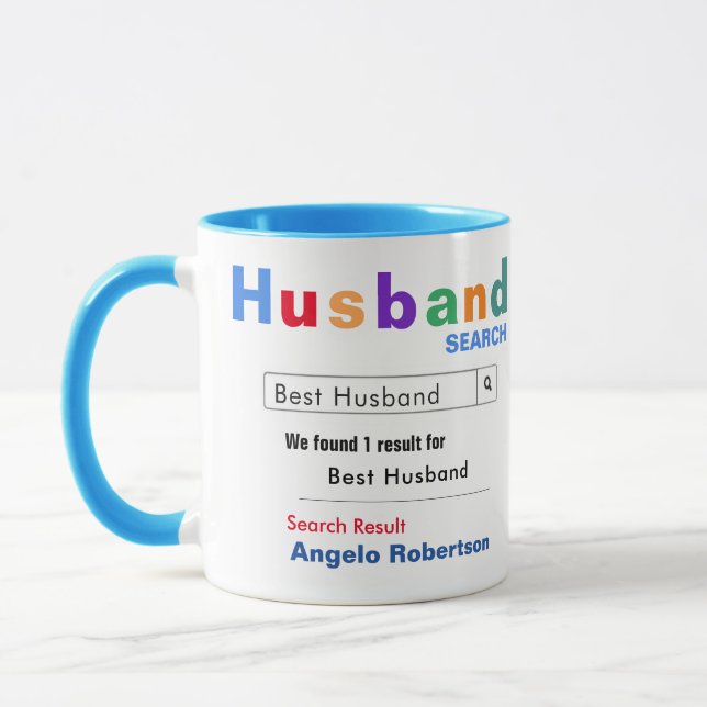 Caneca Excelente Busca Personalizada no Melhor Marido (Esquerda)