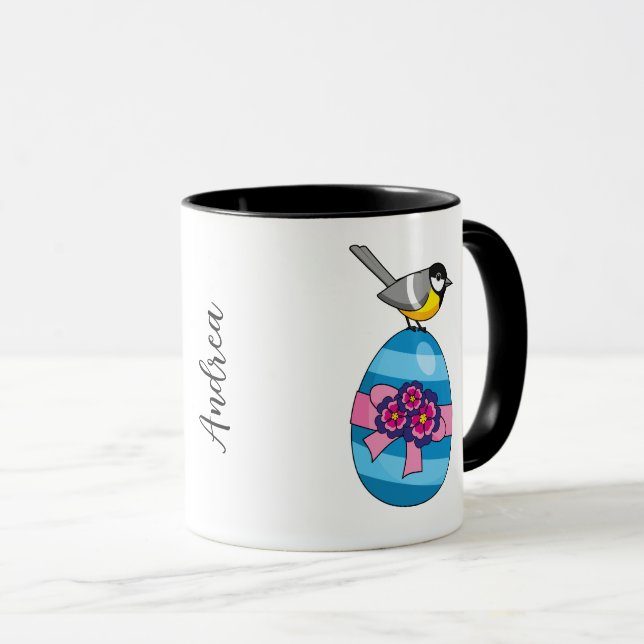 Caneca Excelente de desenho animado com ovo de Páscoa | A (Frente Esquerda)