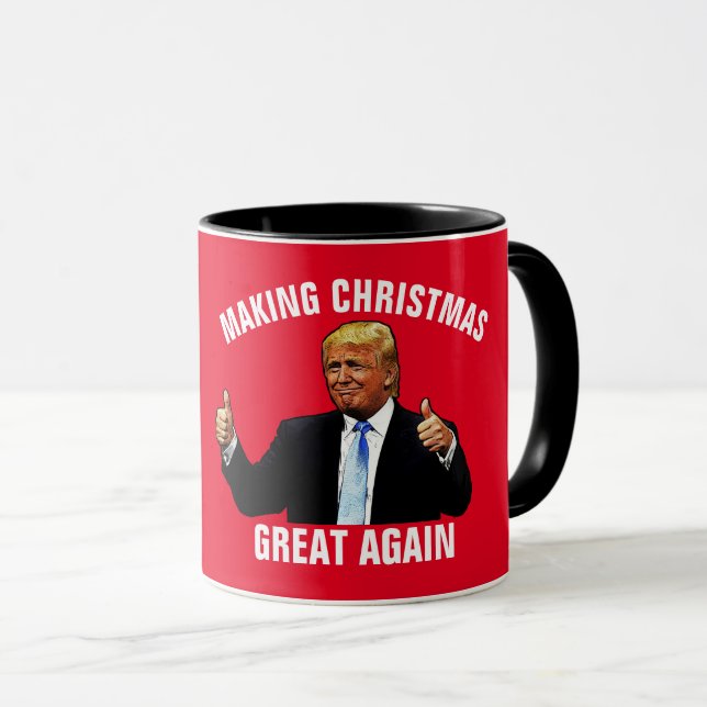 Caneca Excelente DE NATAL DE FAZER DE TRUMP DONALD NOVAME (Frente Esquerda)
