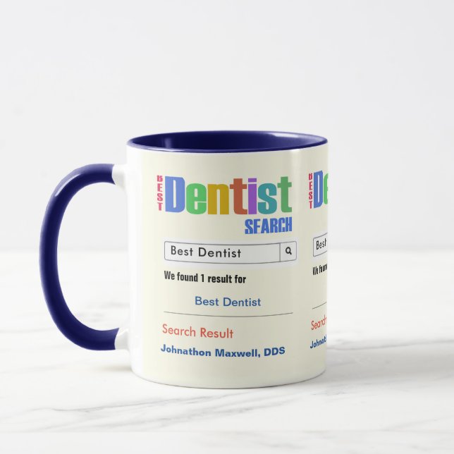 Caneca Excelente Dentista Personalizado Melhor Presente (Esquerda)