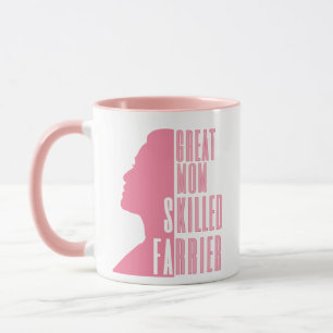 Caneca Excelente Mãe Matou o Presente do Guerreiro Rosa