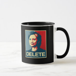 Caneca EXCLUIR - Poster anti-Hilário - - Anti-Hillary -.p
