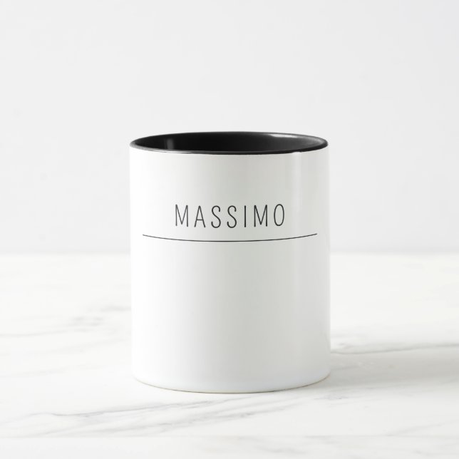 Caneca Exclusivo Nome Pessoal Clássico Preto Branco (Centro)
