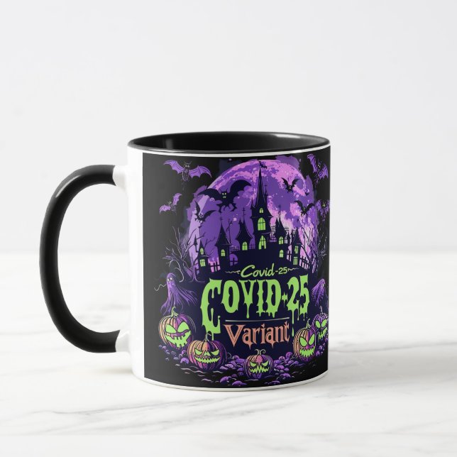 Caneca ExDesigner | Dia das Bruxas | Variante Covid-25 (Esquerda)