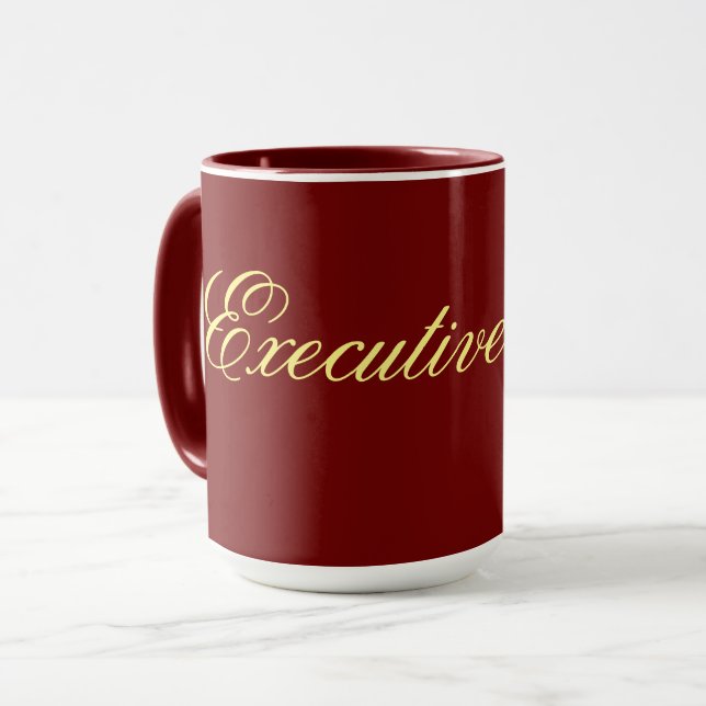 caneca executiva Cor do vinho (Frente Esquerda)