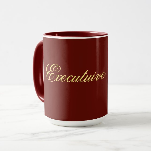 caneca executiva Cor do vinho (Frente Esquerda)