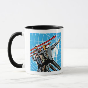 Caneca Executivos que jogam o sinal da seta