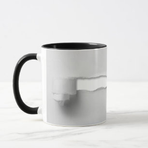 Caneca Exemplo de papel riscado 3D Café de taça de truque