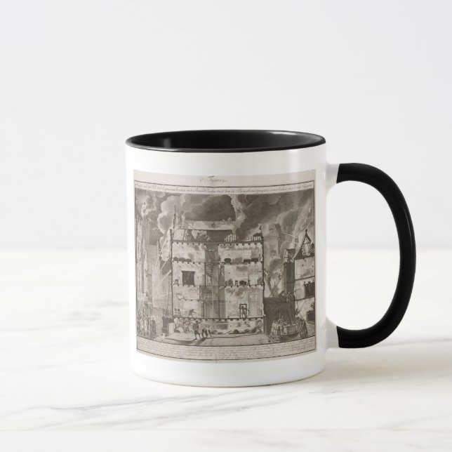 Caneca Exibição da ilustração como as mangueiras de fogo (Direita)