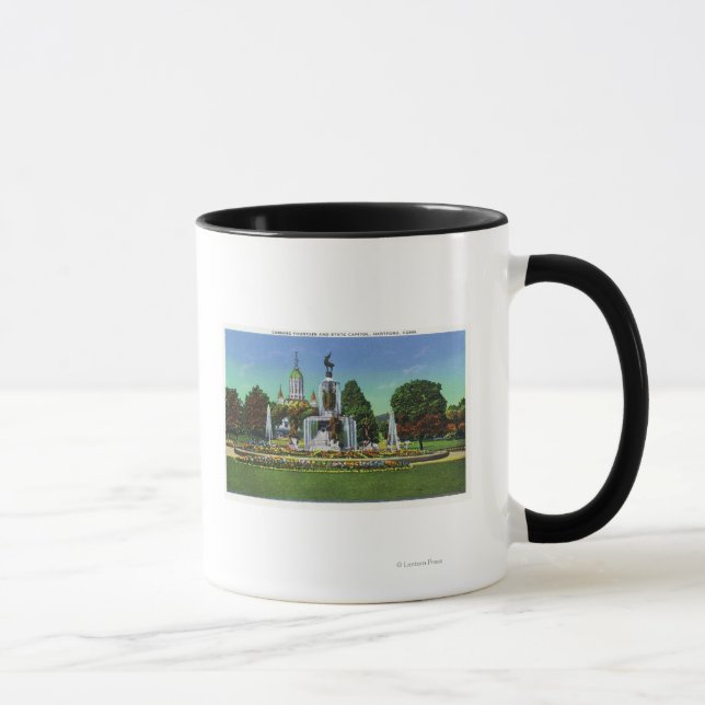 Caneca Exibir com Bldg de Capitólio Estadual em Distância (Direita)