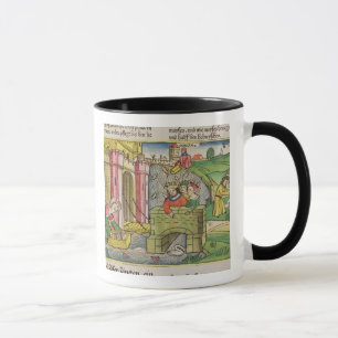 Caneca Êxodo 2 1-6 Moses que está sendo flutuado abaixo