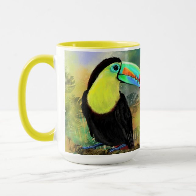 Caneca Exotic Tropical Toco Toucan Bird Mug (Esquerda)