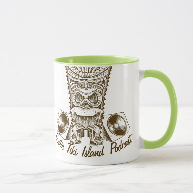 Caneca exótica do Podcast da ilha de Tiki (Direita)