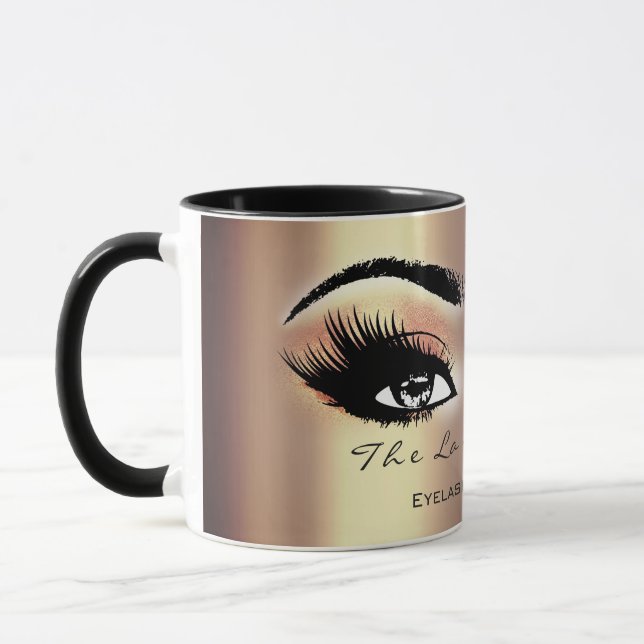 Caneca Expansão Lashes Makeup Studio Peach Sepia Dourada (Esquerda)