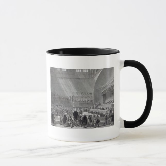 Caneca Experimentação ereta de Daniel O'Connell em 1844 (Direita)