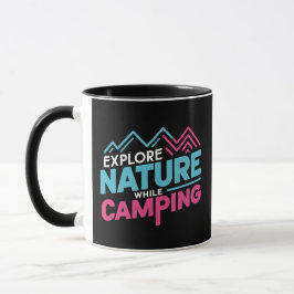 Caneca Explore a natureza durante o acampamento
