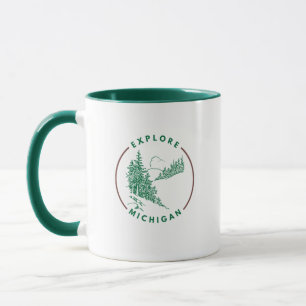 Caneca Explore Michigan Coffee Mug