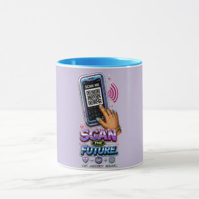 Caneca Explore o Futuro – Glitch de Cibertecnologia Futur (Centro)