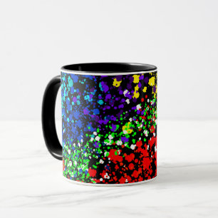 Caneca Explosão de Cores Pontos de Pintura Coloridos Mode