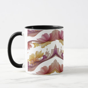 Caneca Explosão Floral - Burst Vibrante de Flor Abstrato