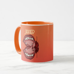 Caneca Expressão personalizada e violenta de um punhado d