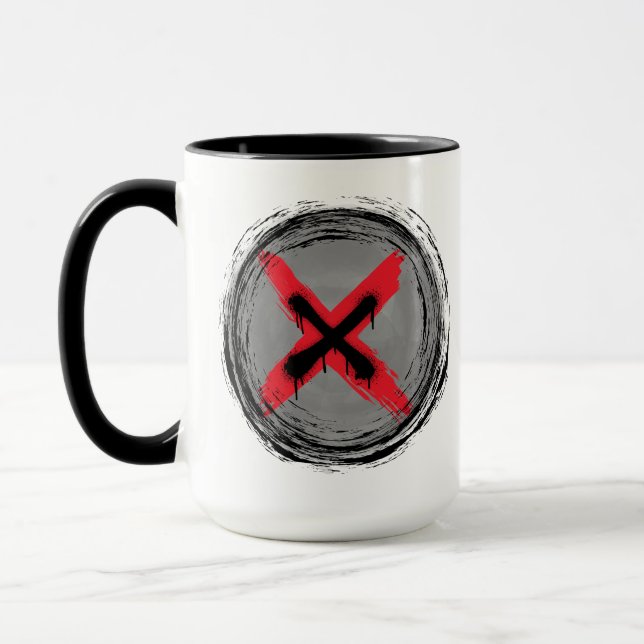 Caneca Expressão Vermelha Grunge (Esquerda)