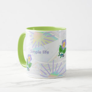 Caneca Expressionismo aparenta: Simples vida traz dias fe