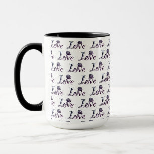 Caneca Expressões Elegantes: A Arte do Amor e Rosa
