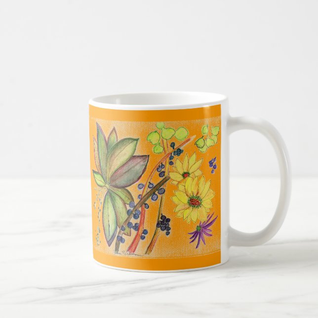 Caneca extravagante da flor da laranja (Direita)