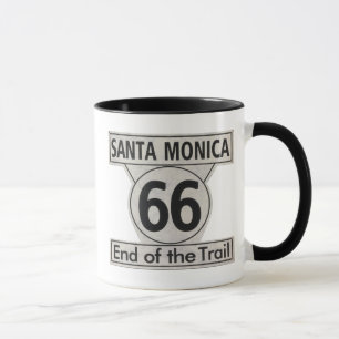 Caneca Extremidade de Santa Monica da rota 66 da fuga