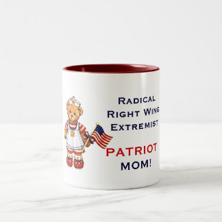 Caneca extremista da mamã do patriota do direita