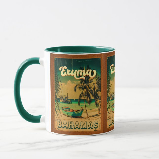 Caneca Exuma Bahamas Vintage Beach Souvenirs (Esquerda)