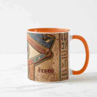 Caneca Eye of Horus with Hieroglyphs Custom Spiritual 