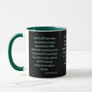 Caneca Ezekiel 25:17 Bíblia KJV Verso Dois-Tom
