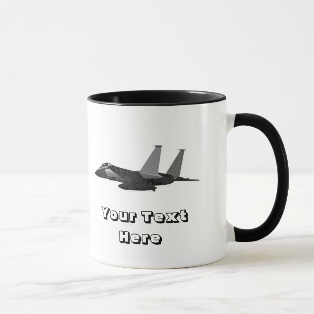 Caneca F15 Aeronaves da Força Aérea de Combatente de Águi (Direita)