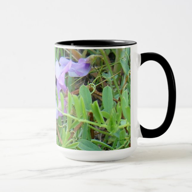 Caneca F2 Abelhas em Flores Selvagens Roxas (Direita)