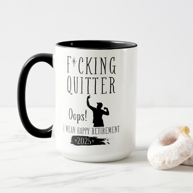Caneca F*Amarrando Oops Quero Dizer Boas Retiradas 2025 (Com Donut)