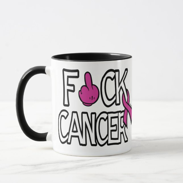 Caneca F#CANCER CK...Cancer da mama (Esquerda)