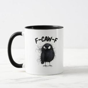 Caneca F-Caw-F Corvo Humor Coruja Amantes de Pássaros Est