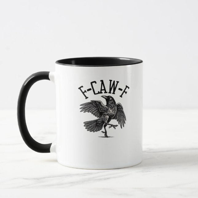 Caneca F Caw F Crow Criativo Casual (Esquerda)