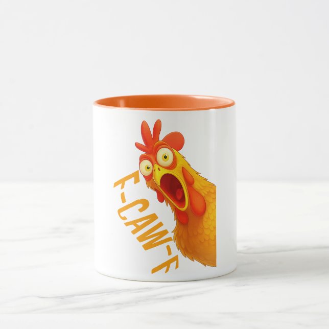 Caneca F Caw F de Frango Engraçado | Festa do Galo (Centro)