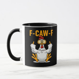 Caneca F-Caw-F Frango Clássico Divertido Moderno