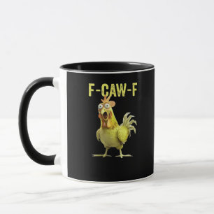 Caneca F-Caw-F Galinha Engraçada Clássica Criativa Casual