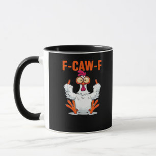Caneca F-Caw-F Galinha Engraçada Clássica Minimalista Lim