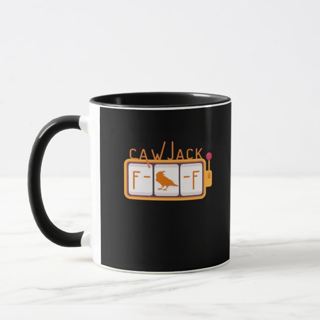 Caneca F-Caw-F Jackpot Gráfico Retro (Esquerda)