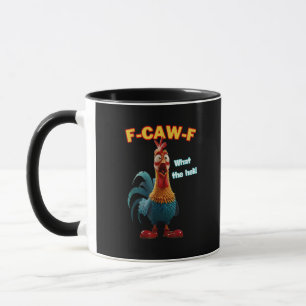 Caneca F-Caw-F O Frango Engraçado Humor F-Caw-F Galo