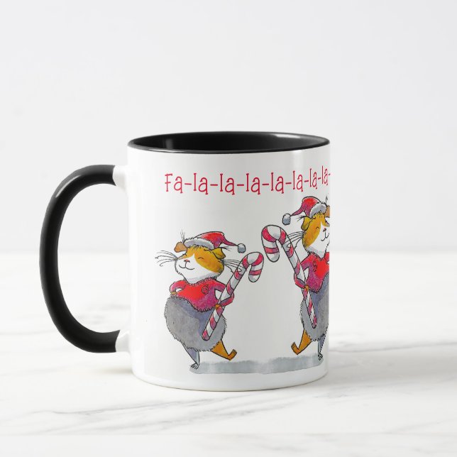 Caneca Fa-la-la-la-la-la-la-dia Guiné Pig Mug! (Esquerda)