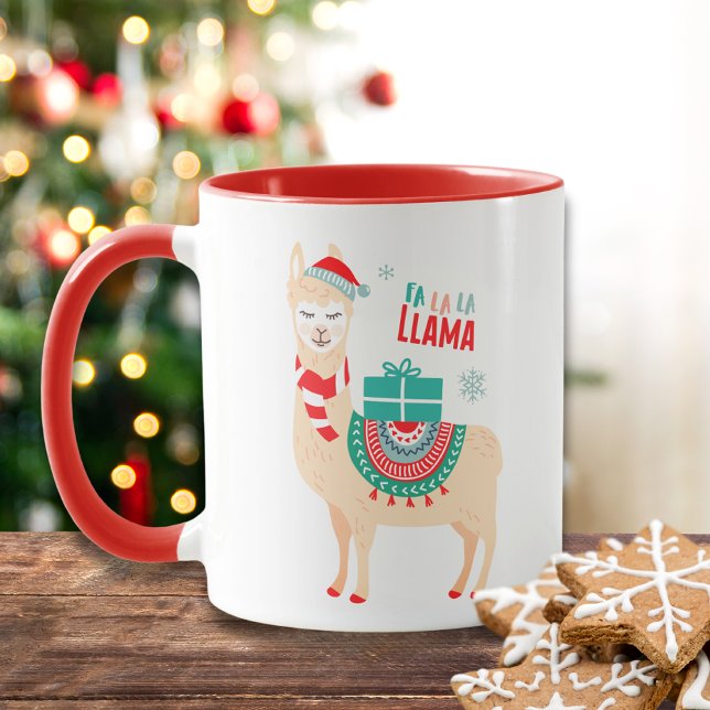Caneca Fa La Llama | Natal (Criador carregado)