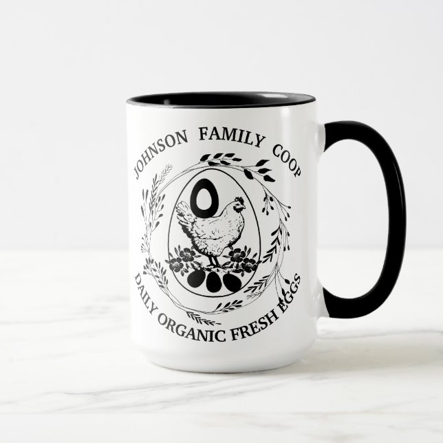 Caneca Fábrica de Fazendas da família russa Ovos frescos  (Direita)